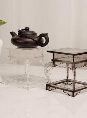 小博古架文玩展示收纳架摆件佛像珠宝底座置物架茶桌台紫砂壶展台