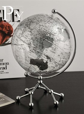 高档酒柜地球仪摆件轻奢高档家居D客厅电视柜酒柜办公室桌装饰品