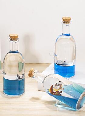 漂流瓶乘风破浪游轮流体生日礼品毕业季礼物N黑珍珠号帆船桌面摆