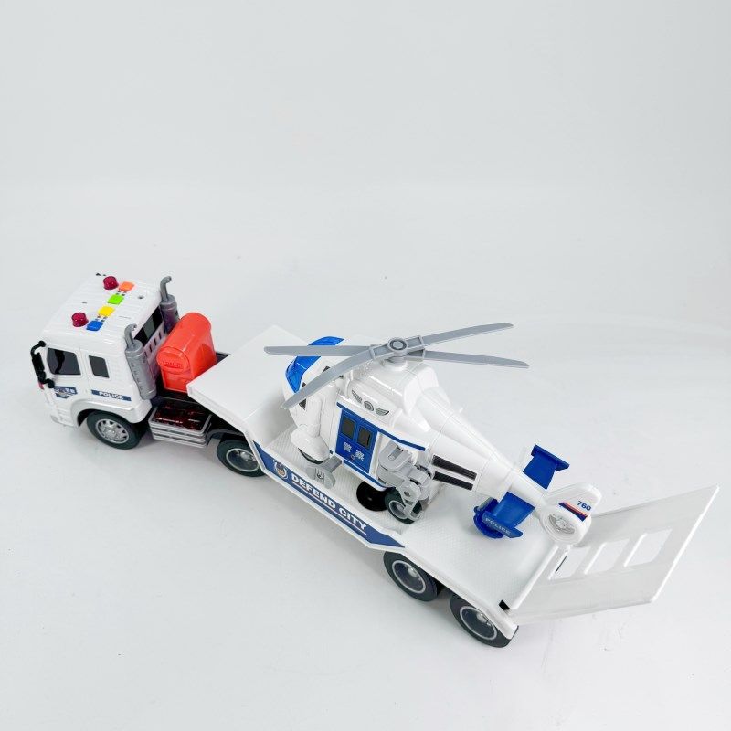 会讲故事拖板车警车直升机儿童惯性声光塑胶益智运输车玩具车礼盒,淘宝优惠券,粉丝福利购,淘宝优惠卷