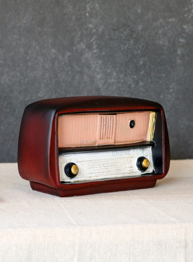 欧式复古老式怀旧 收音机 酒吧咖啡厅家居装饰摆件道具 时光记忆