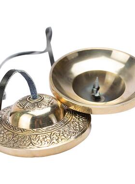 碰铃尼泊尔手工响铜打击音疗乐器冥想颂钵风铃丁夏民族传统铃钹