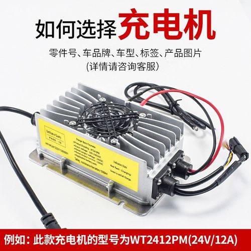 诺力小金刚免维护充电机银色WT2412PM(24V/12A)配天能12V80AH电池 - 图1