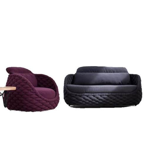 户外沙发庭院组合别墅阳台花园露台藤椅室外样板房温室藤编家俱 - 图3