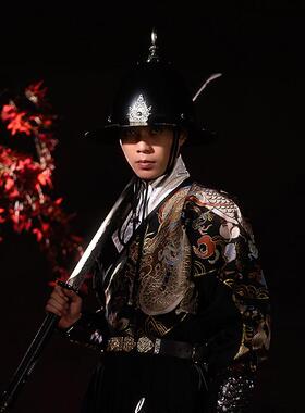 飞碟盔锦衣卫飞鱼服斗笠盔甲胄钹笠安全帽明制直檐帽汉服大圆帽盔