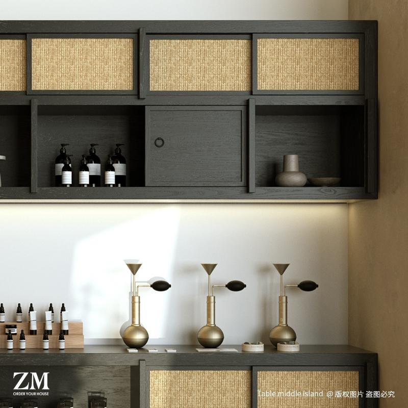 香氛店壁柜复古风精油闻香瓶陈列柜美容院产品展示架化妆品落地柜 - 图2