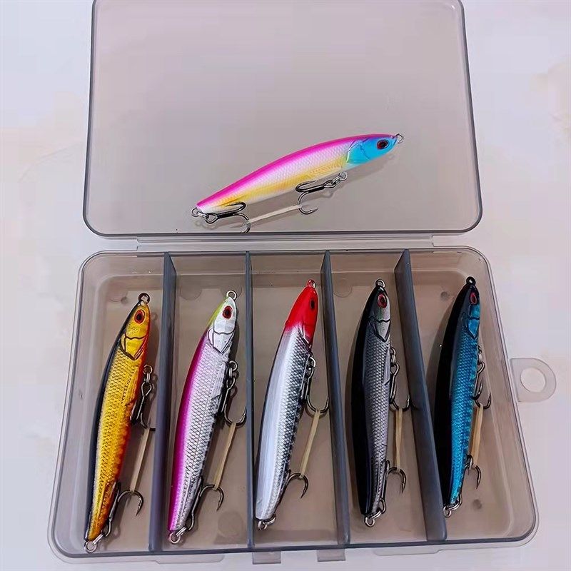 路亚饵远投沉水铅笔淡海水翘嘴鳡鱼鲈鱼通杀神饵套装配加强钩假饵,淘宝优惠券,粉丝福利购,淘宝优惠卷