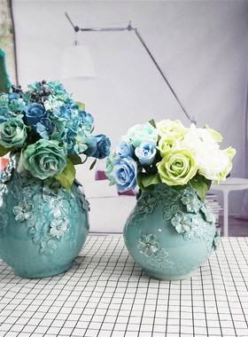 欧式陶瓷客厅落地电视柜工艺现代创意家居装饰雕瓶礼品