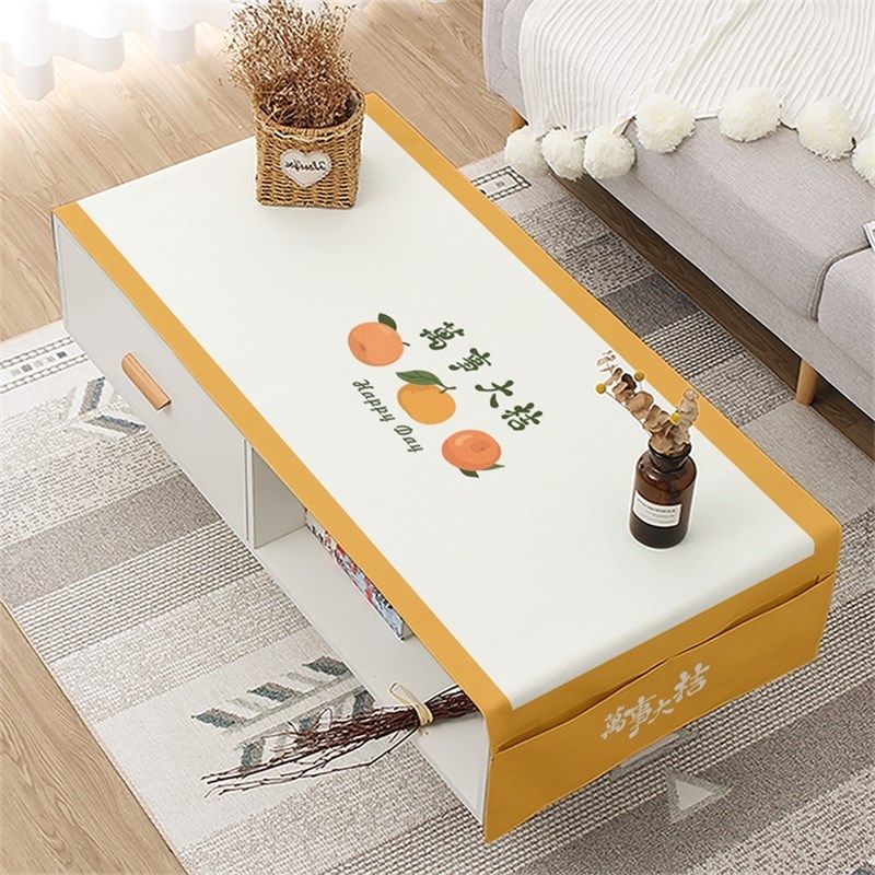 复古水果 茶几桌布客厅桌垫防水防烫茶几布盖布盖巾棉麻口袋,淘宝优惠券,粉丝福利购,淘宝优惠卷