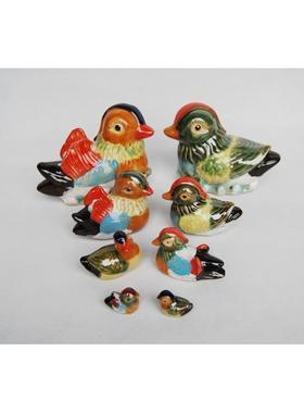 陶瓷鸳鸯动物摆件一对送新人祝福卧室床头创意卧室摆设结婚礼装饰