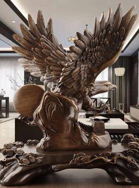 雄鹰饰品展宏图办公室大鹏展两翼客厅新家开业酒柜装饰礼品