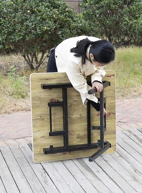 家用可折叠饭桌子折叠小餐桌简易折叠吃饭桌正方形学生小方桌户外
