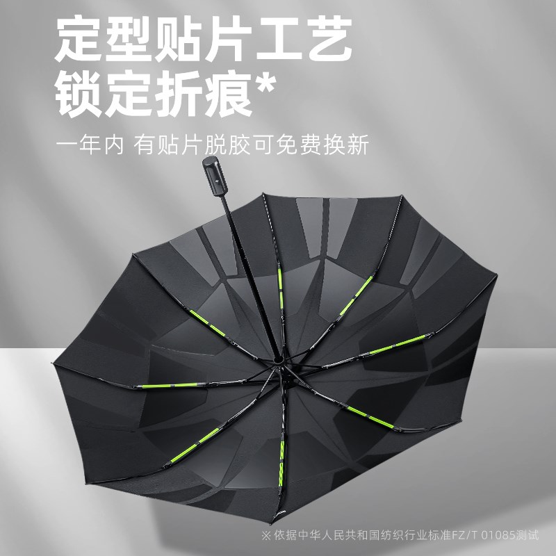 雨伞全自动记忆折叠伞车载便携妙收抗风暴雨秒折叠一秒平整易折伞 - 图1