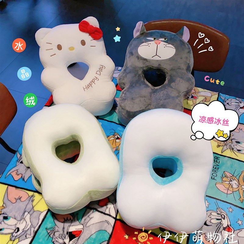 美乐蒂大耳狗库i洛米冰丝双面午睡枕小学生趴睡枕头桌上睡觉抱枕 - 图1