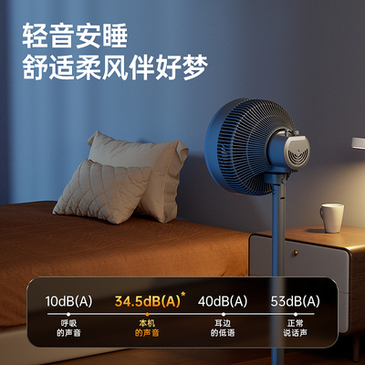 【2025新款】苏泊尔风扇空气循环扇家用立式轻音卧室落地扇电风扇