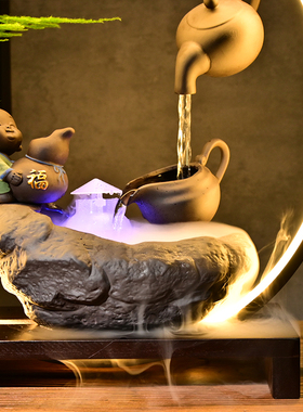 悬壶流水招财客厅装饰摆件创意桌面天壶加湿摆设乔迁开业送礼