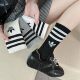 ກິລາ socks ຜູ້ຊາຍ socks ແມ່ຍິງ socks ພາກຮຽນ spring ແລະດູໃບໄມ້ລົ່ນສີດໍາ