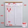 Recording employees' work attendance and working hours detailed table recording handbook detailed account thickened construction site recording day small belt preparation
