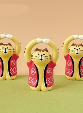 新年贺年三毛猫福猫咪系列迷你摆设装饰桌面摆件拍照道具