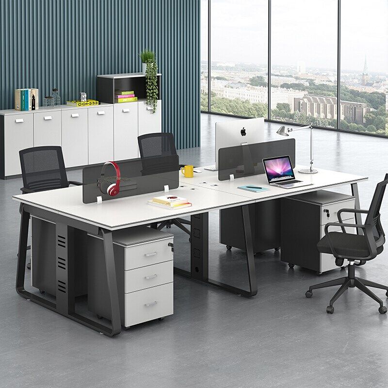 职员办公桌椅组合简约现代屏风卡座2人4人6人员工位办公室电脑桌 - 图1