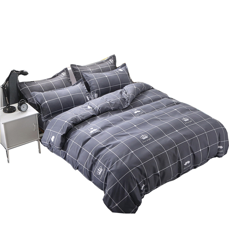 学生宿舍三件套单人被套4件套双人1.5/1.8m床单四件套2米床上用品 - 图3