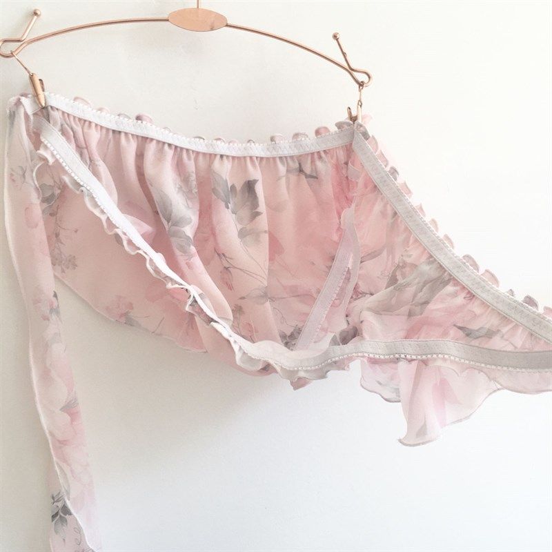 MC013 男士穿公子复古花美男小裙子内裤荷叶边雪纺性感男体女款,淘宝优惠券,粉丝福利购,淘宝优惠卷