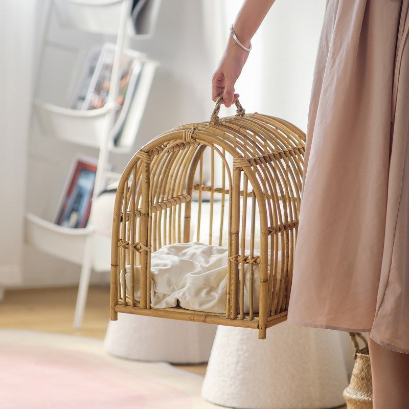 藤编宠物帐篷四季通用猫窝猫笼夏季宠物床半封闭式室内猫舍猫咪屋,淘宝优惠券,粉丝福利购,淘宝优惠卷