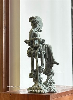 玉魄东方开 嫦娥逐影来中式阳台盆景装饰造景桌面摆件礼物