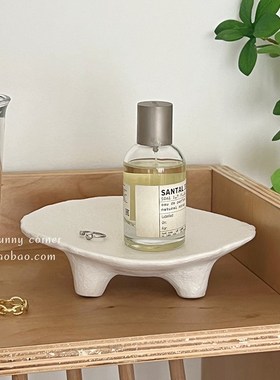 北欧陶瓷收纳盘香薰首饰展示盘玄关桌面置物盘高级感艺术托盘摆件