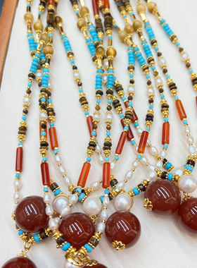 女「原创定制」红玛瑙手工项链