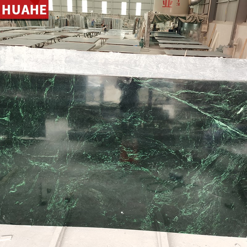 大花绿天然大理石板绿色石材飘窗台餐桌背景墙门套过门槛茶边几面 - 图2