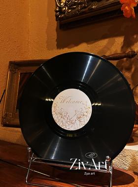 欧式玫瑰婚礼婚房彷真唱片酒吧餐厅新年年会活动迎宾签到装饰摆件