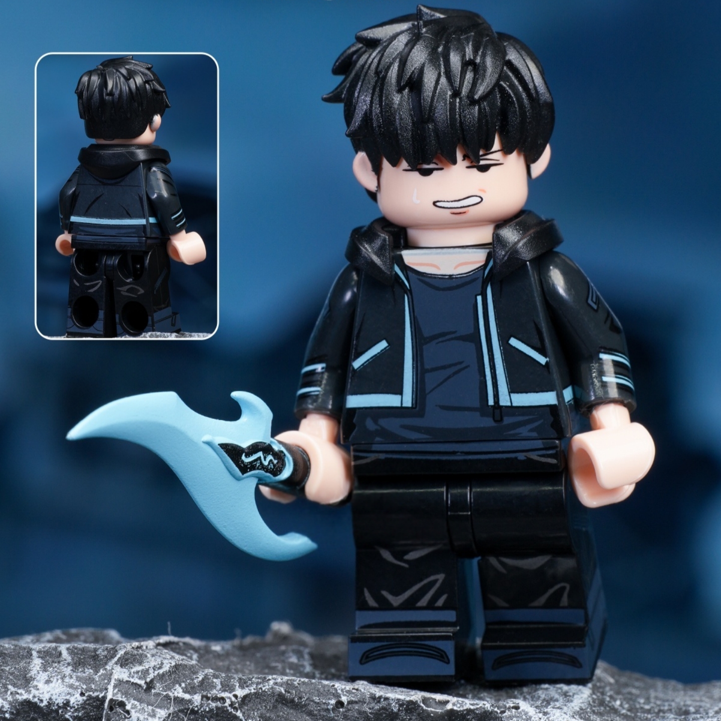 我独自升级周边程肖宇暗影君王贝尔乐高人仔动漫积木玩具手办模型 - 图0