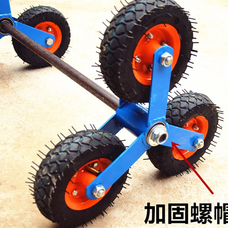 加厚爬楼车车轮六轮载重王六轮楼梯车三脚架轮上楼车拉车轮手拉车 - 图1