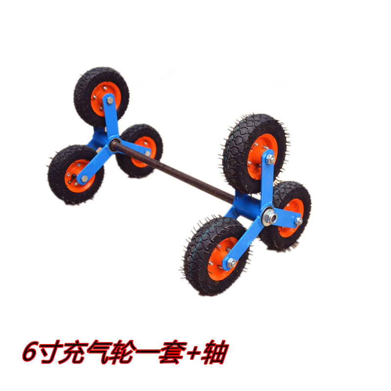 加厚爬楼车车轮六轮载重王六轮楼梯车三脚架轮上楼车拉车轮手拉车 - 图0