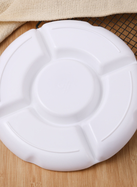 五格圆盘行搭配装昆仑山五色土方土水晶石密胺落地方盘无盖子