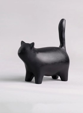 小可爱猫咪卡通动物摆件砂岩材质北欧简约装饰礼物儿童房桌面软装
