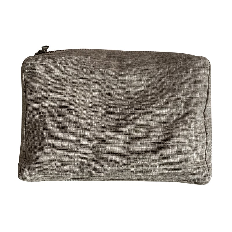 Maybekuii  大&小草木灰亚麻条纹内胆包 化妆品收纳  #239 - 图3
