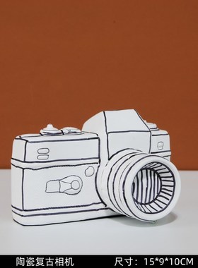 复古怀旧音乐题陶瓷挂画家居样板间客厅桌面书房装饰品