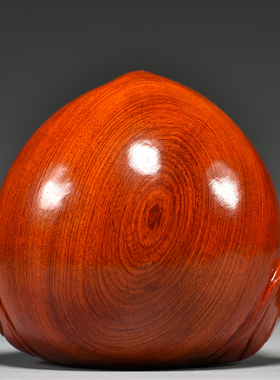 花梨木雕寿桃福寿桃子摆件家居客厅装饰工艺品生日贺寿送长辈礼品