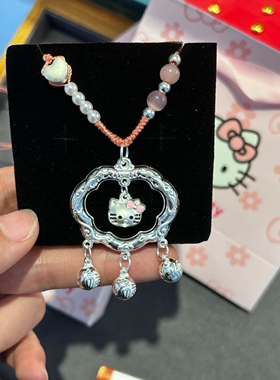 999足银KT猫锁包项链送礼通用