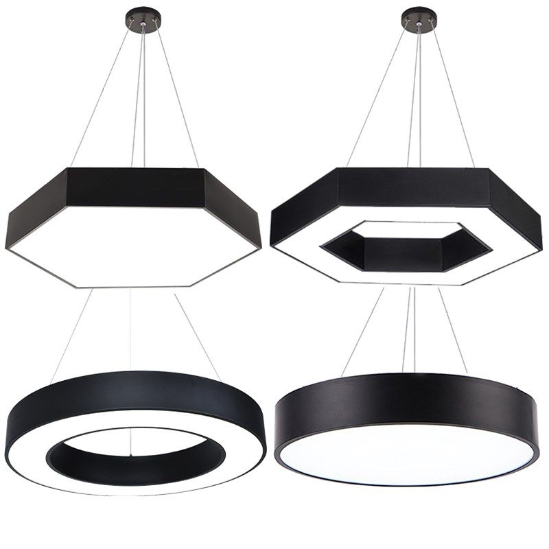 led创意空心六边形灯健身房商场超市办公室灯六角异形灯圆形吊灯,淘宝优惠券,粉丝福利购,淘宝优惠卷