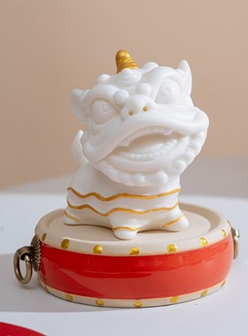 创意陶瓷战鼓底座花瓶摆件鱼缸佛像奇石水族箱绿植多功能底座底托