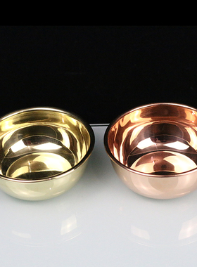 纯铜碗铜勺铜筷子铜餐具家用加厚纯手工聚宝盆招财金属圆形聚宝盆