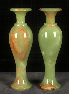 天然玉石花瓶摆件个性客厅书房玄关创意时尚简约插花酒柜送礼佳品