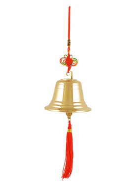瑞象 纯铜铜钟摆设摆件平安钟铜铃铛圣诞铃铛风铃挂件门饰J5018