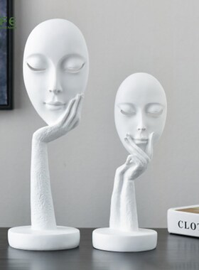 思考抽象人物客厅摆件家居软装饰品卧室办公书房个性欧式面具摆设