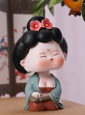 唐仕女宫廷摆件系列古风娃娃创意中国风工艺品小家居装饰摇头礼物