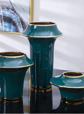 欧式陶瓷花瓶摆件客厅插花电视柜玄关家居餐桌干花插花装饰品