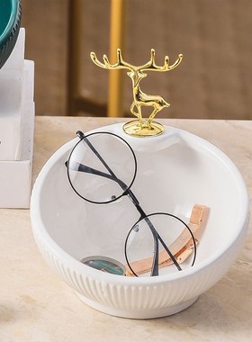 钥匙收纳摆件客厅装饰品钥匙摆放台玄关摆件家居饰品乔迁新居礼品